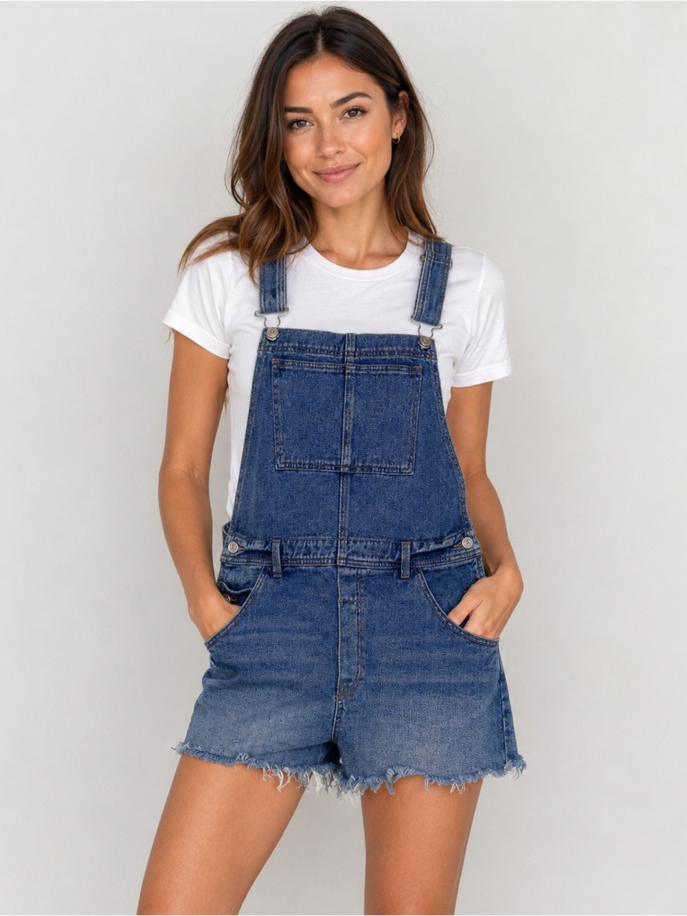 Brandy Melville Blue Denim Short Overalls